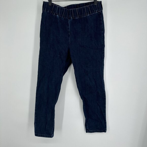 Soft Surroundings Women's‎ Pull On Jeans Size Medium Dark Wash - Picture 1 of 5